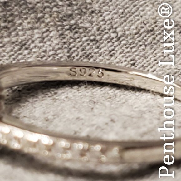 SOLID 925 Sterling Silver Green Emerald Ring - Picture 3 of 5